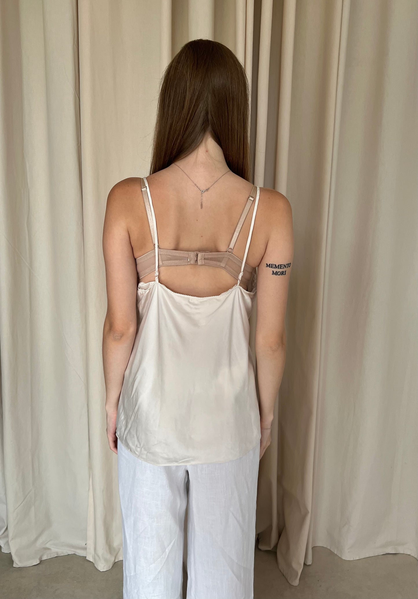Cream silk blouse