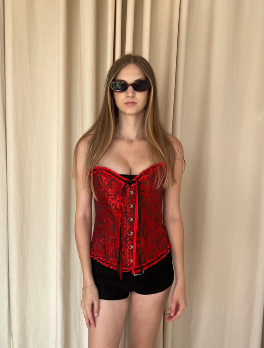 Gorset czerwony | bluzka