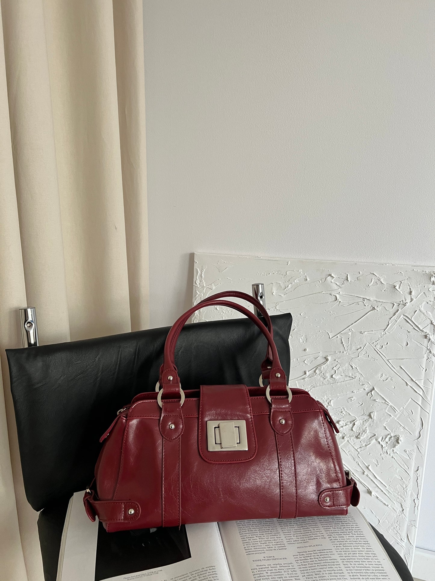 Burgundy bag