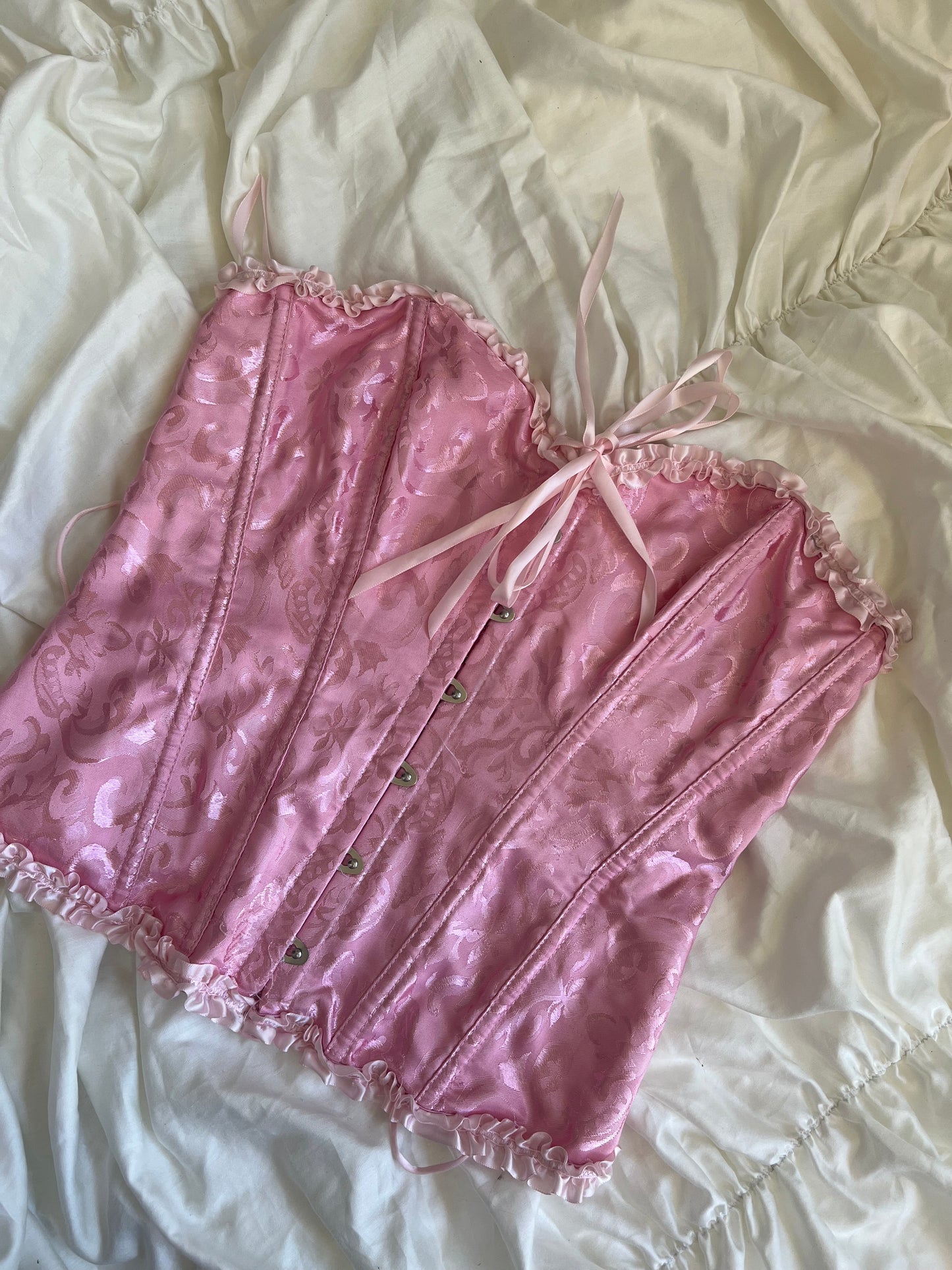 Pink corset | blouse and underwear