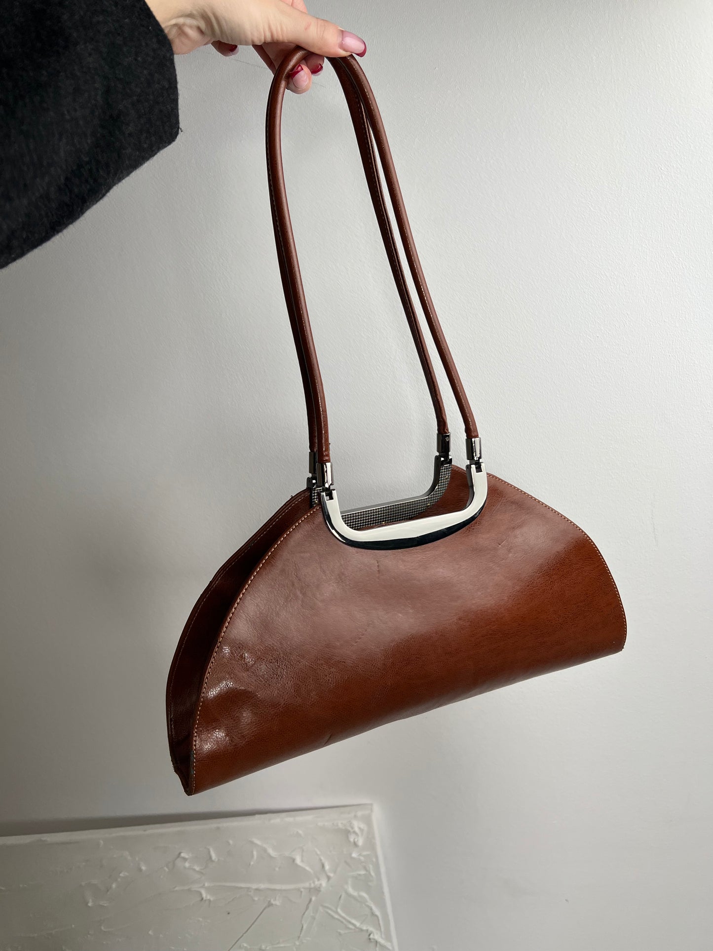 Brown leather bag