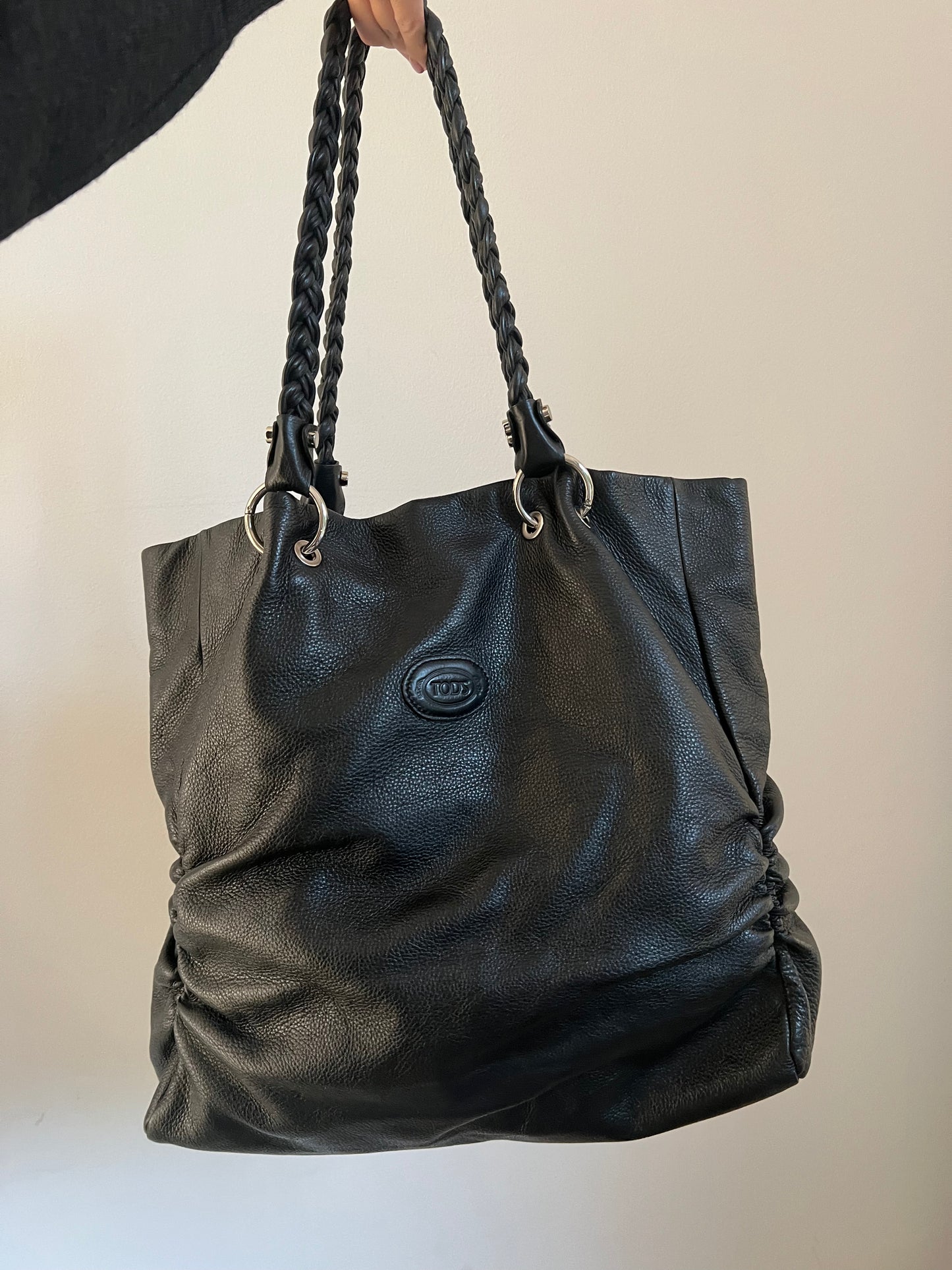 Large bag made of natural leather