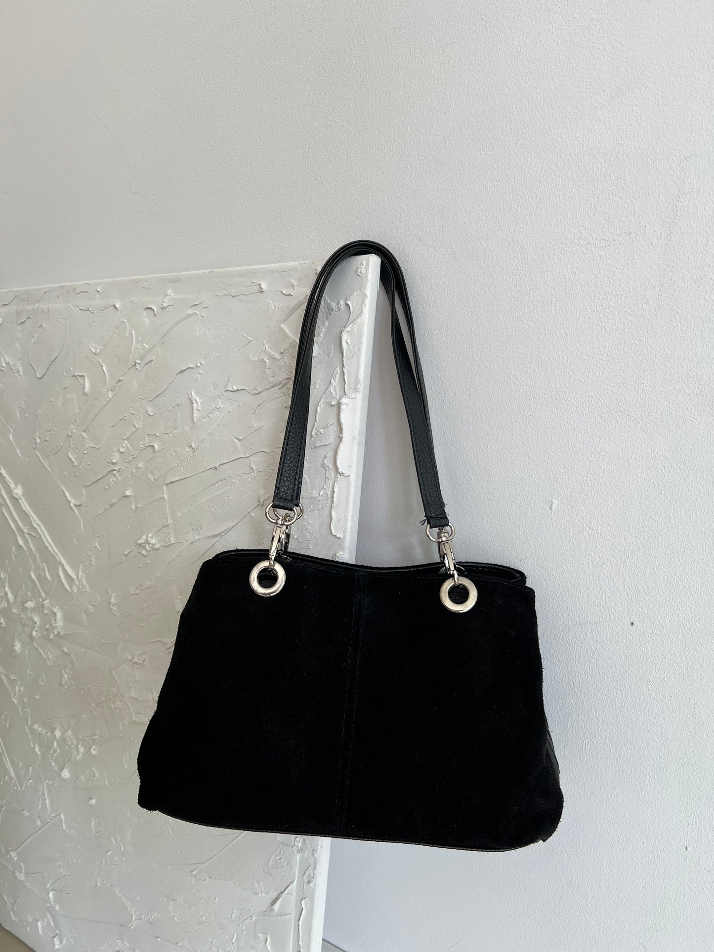 Black genuine leather bag