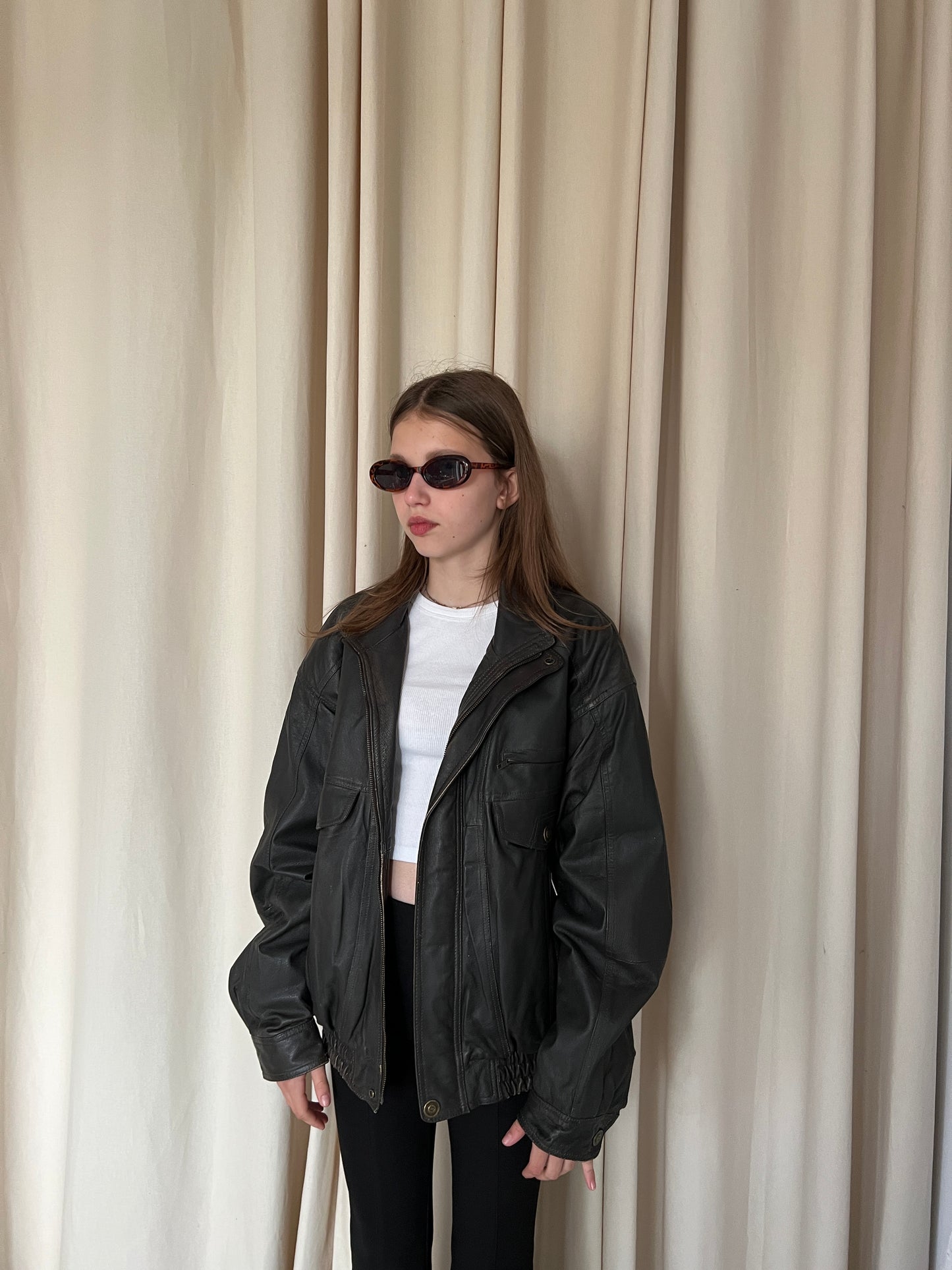 Natural leather jacket
