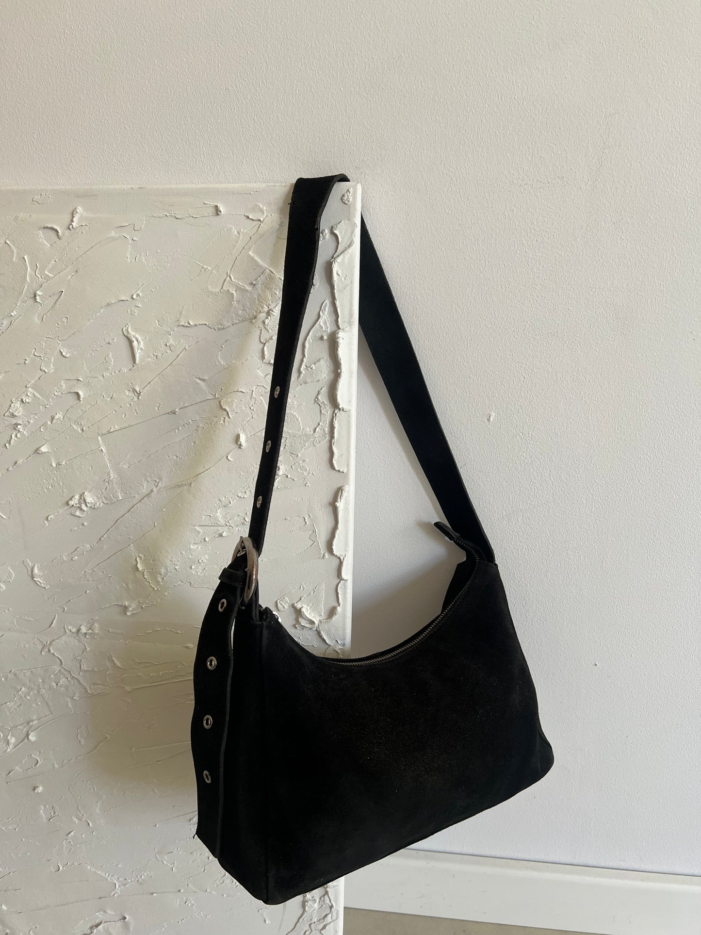 Black genuine leather bag