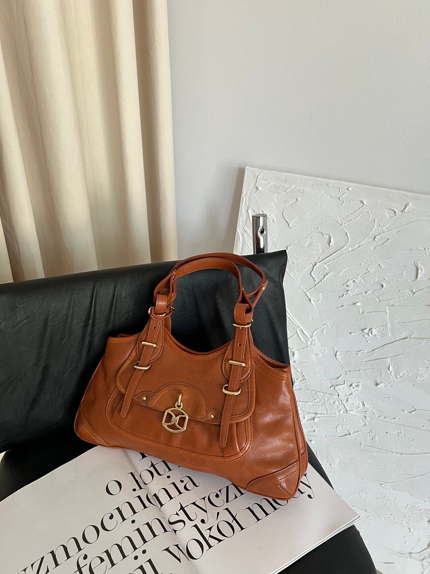 DKNY ze skóry naturalnej torba