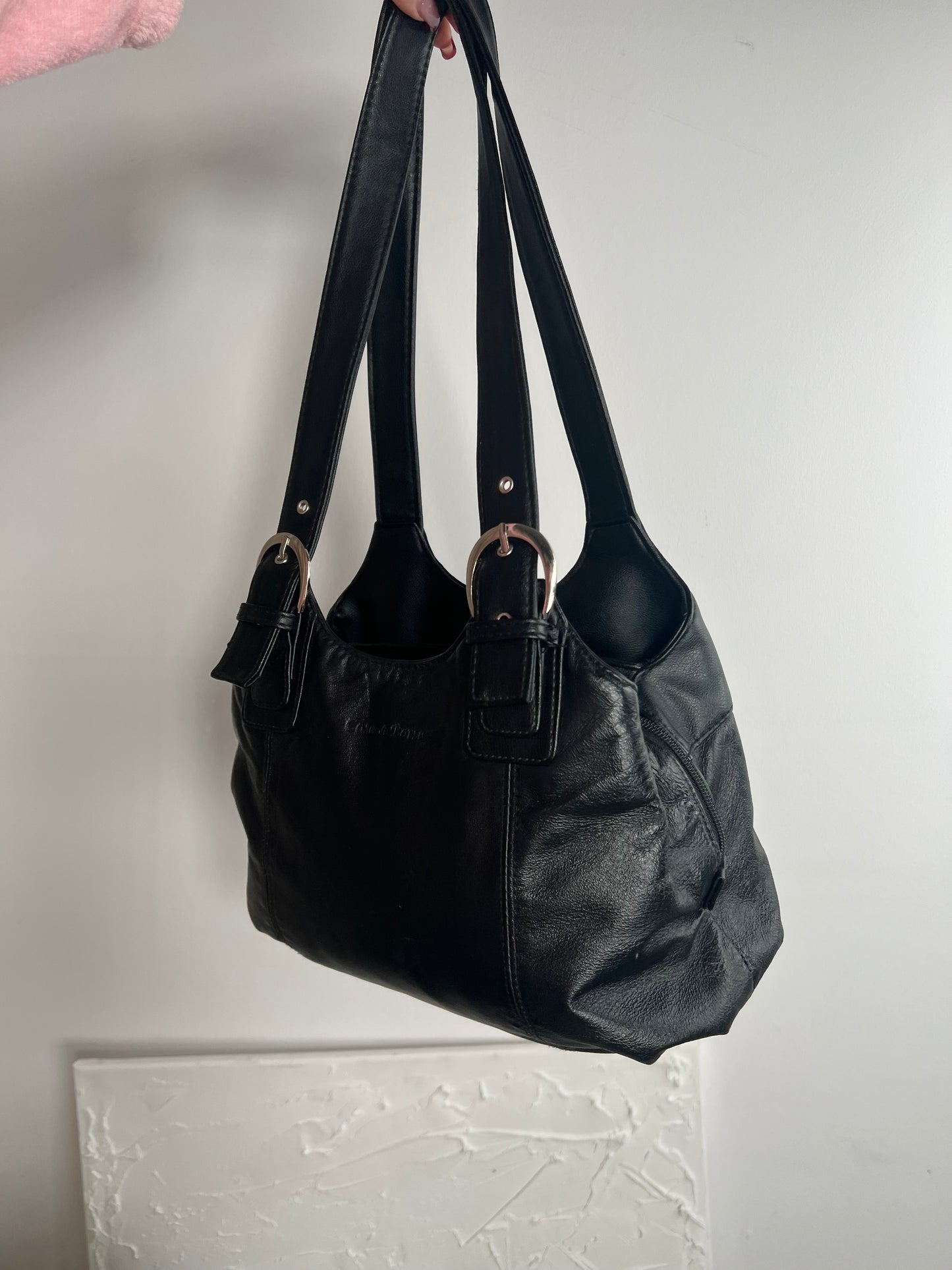 Bag made of natural leather