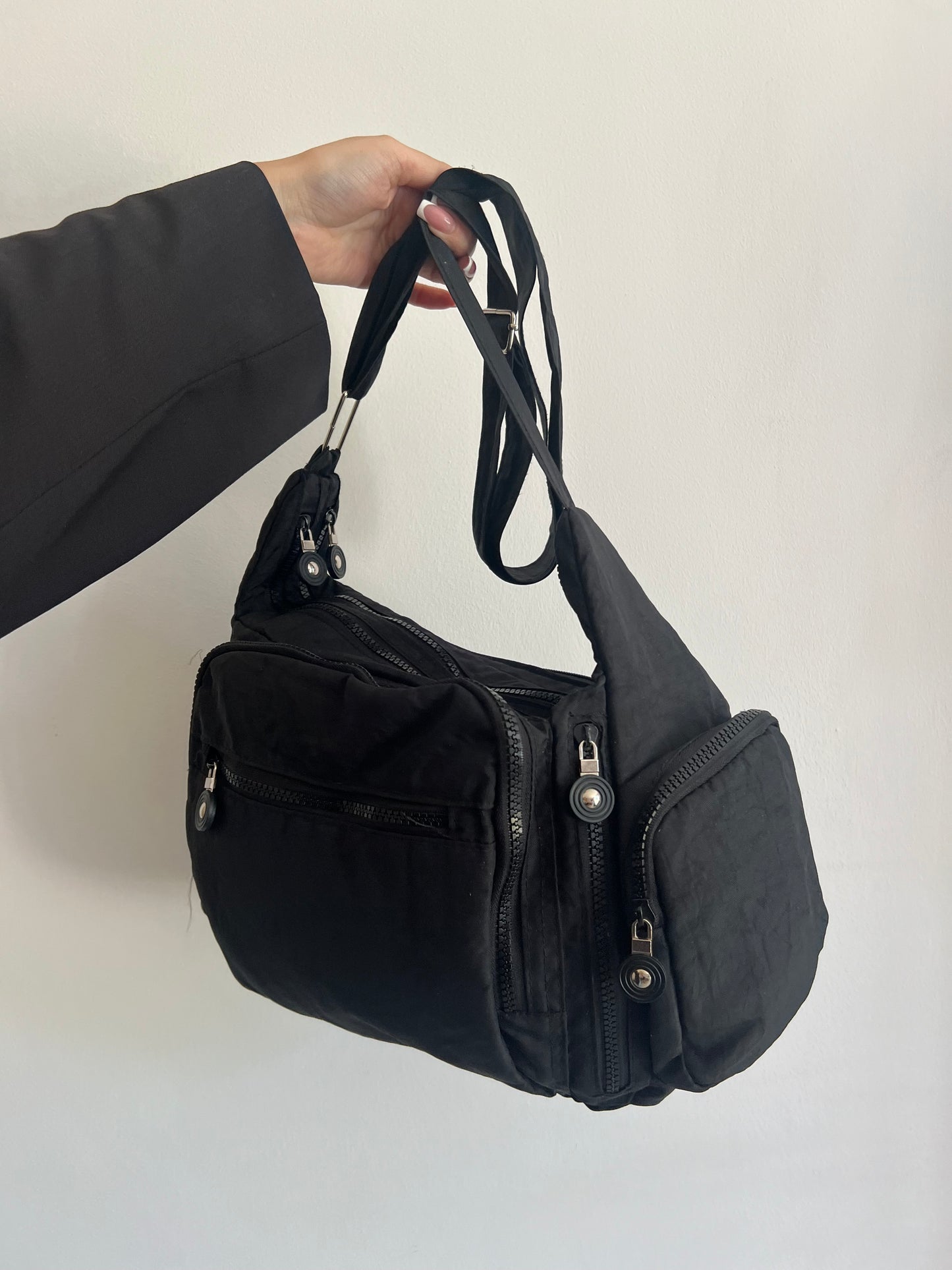 Black fabric bag