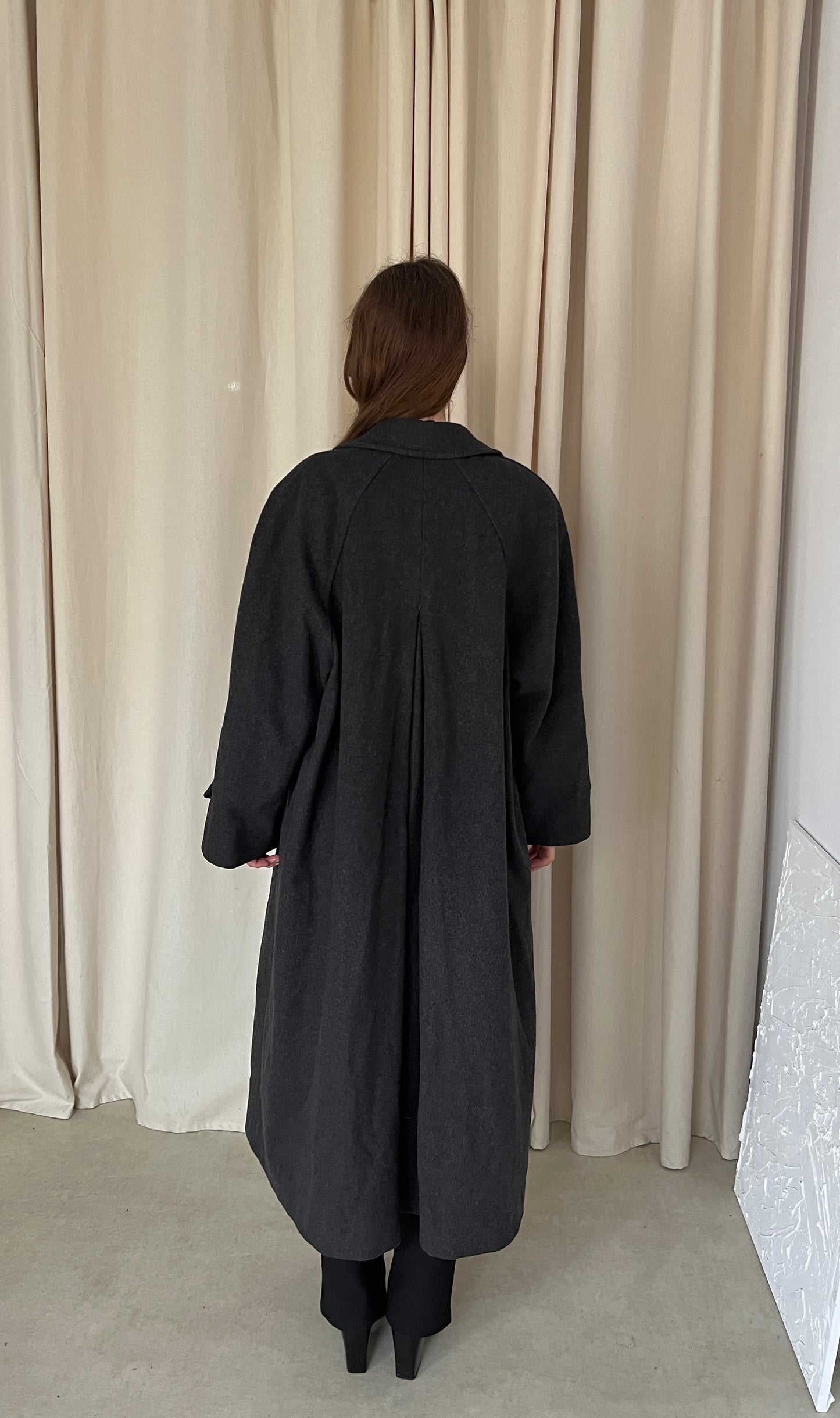 Gray cashmere wool coat