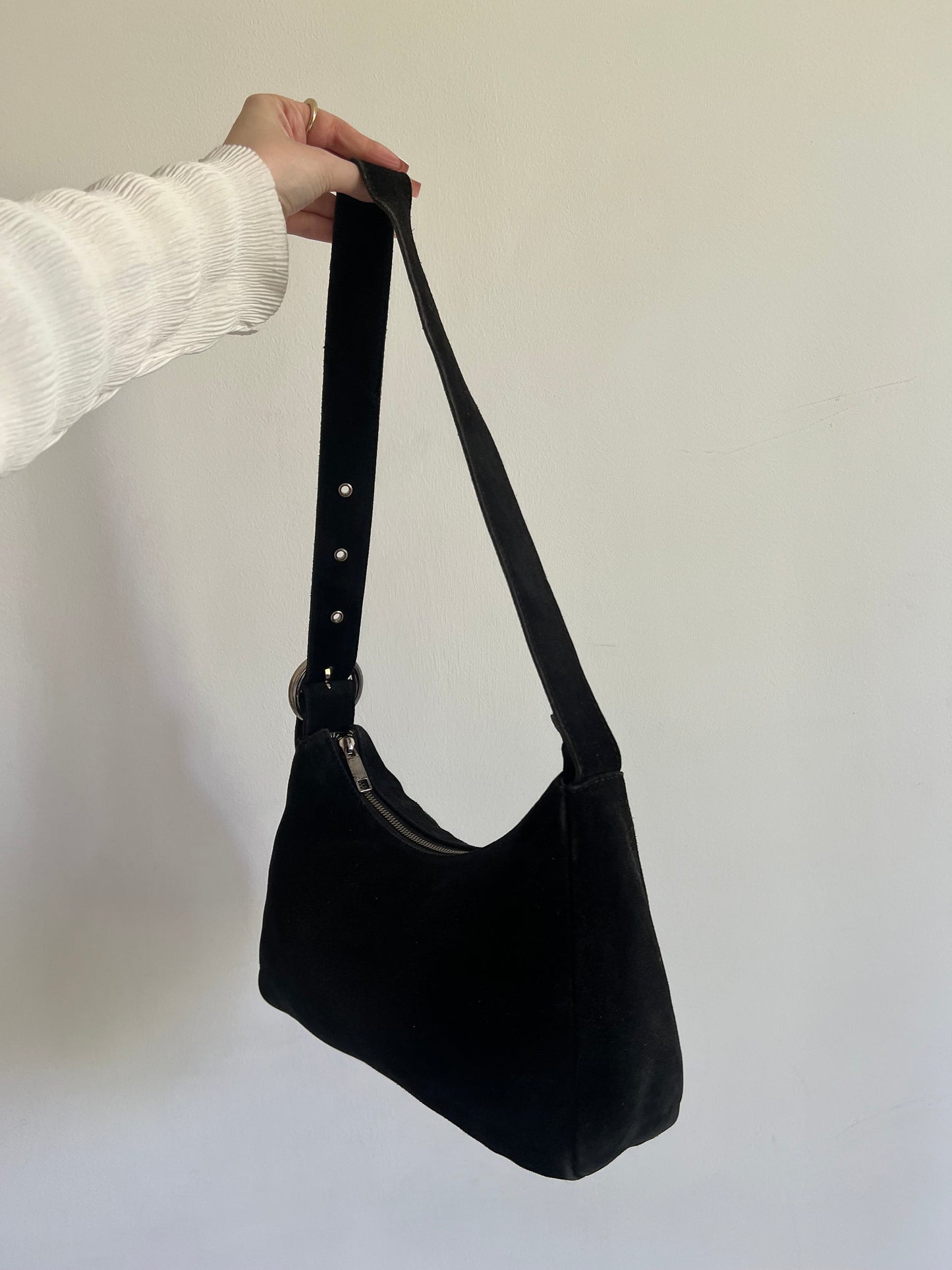 Black genuine leather bag