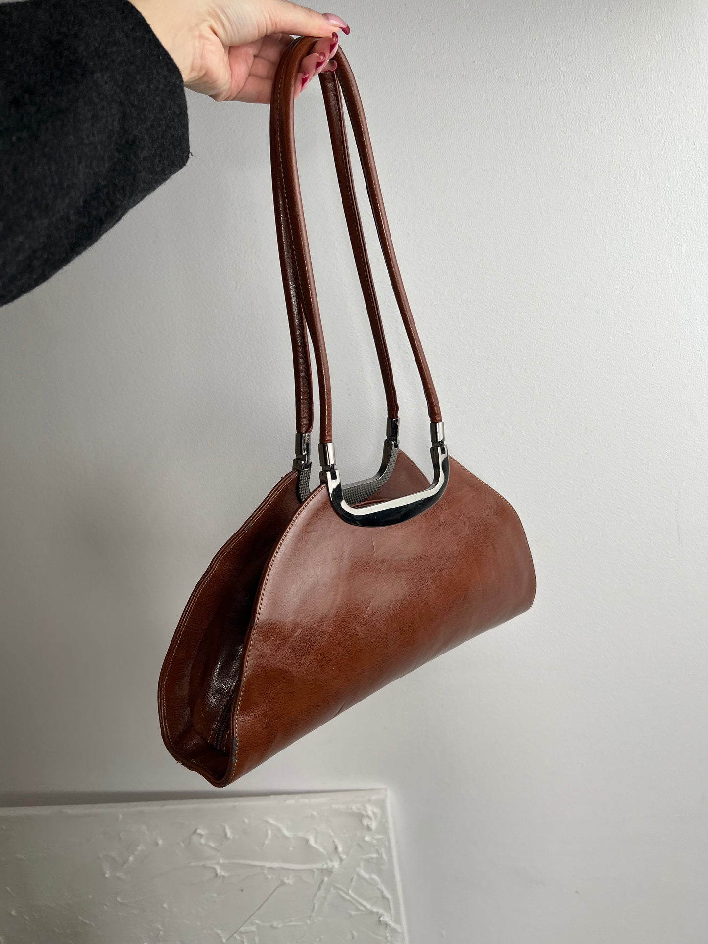 Brown leather bag