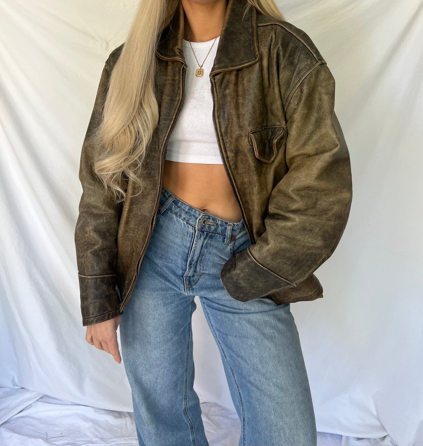Jacket made of natural leather