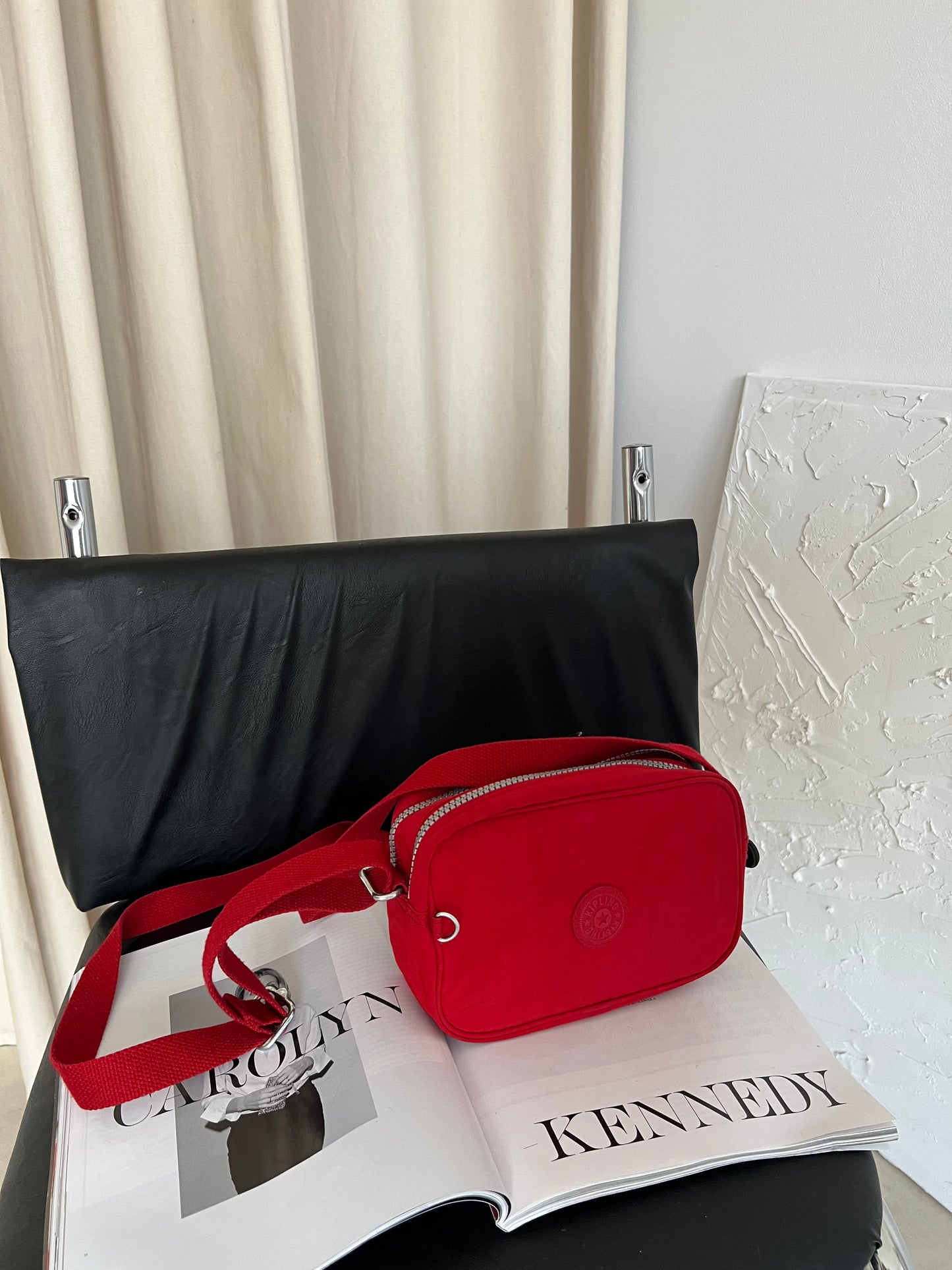 Red fabric bag