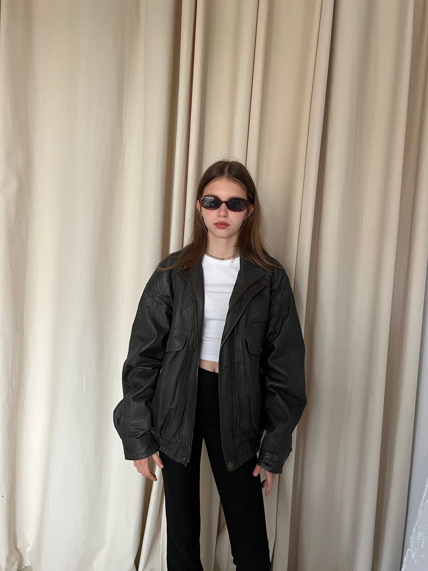 Natural leather jacket