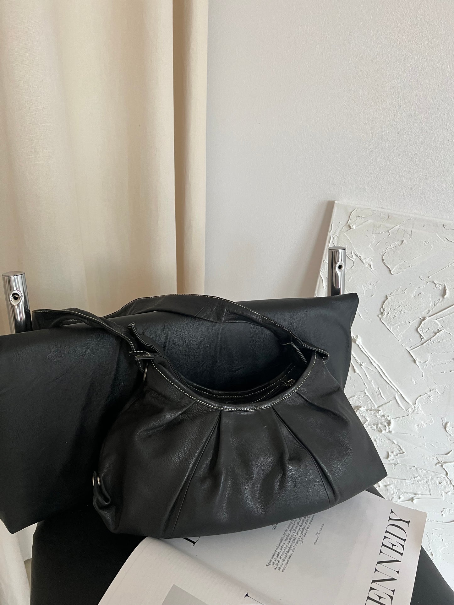 Natural leather bag