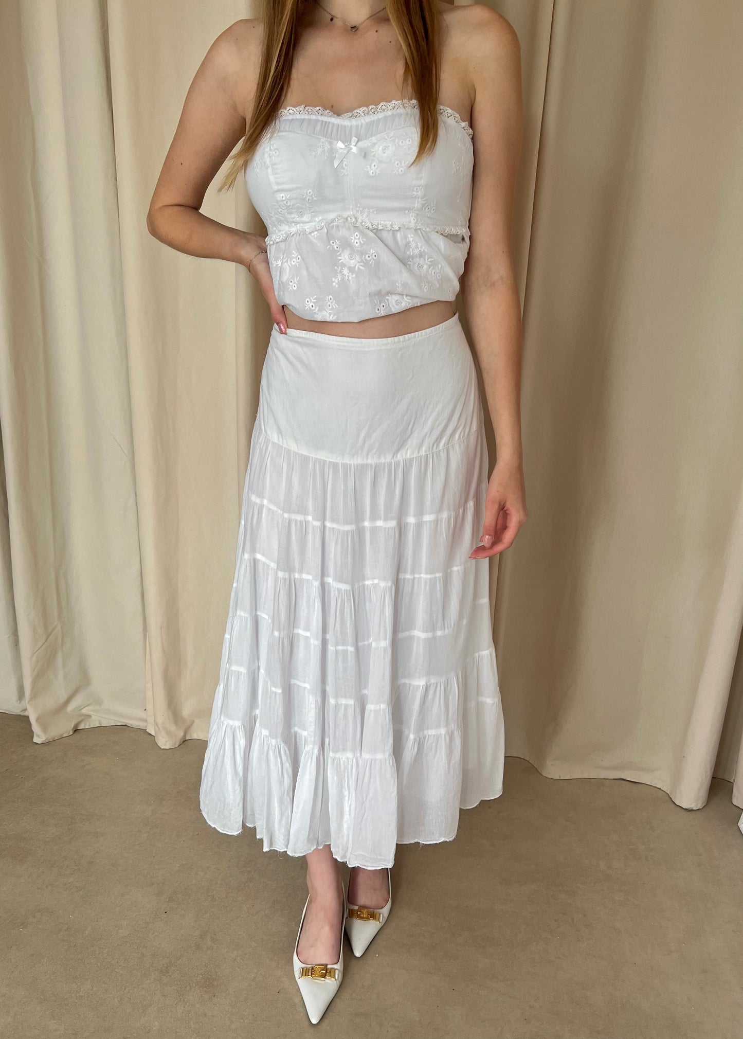 White cotton skirt