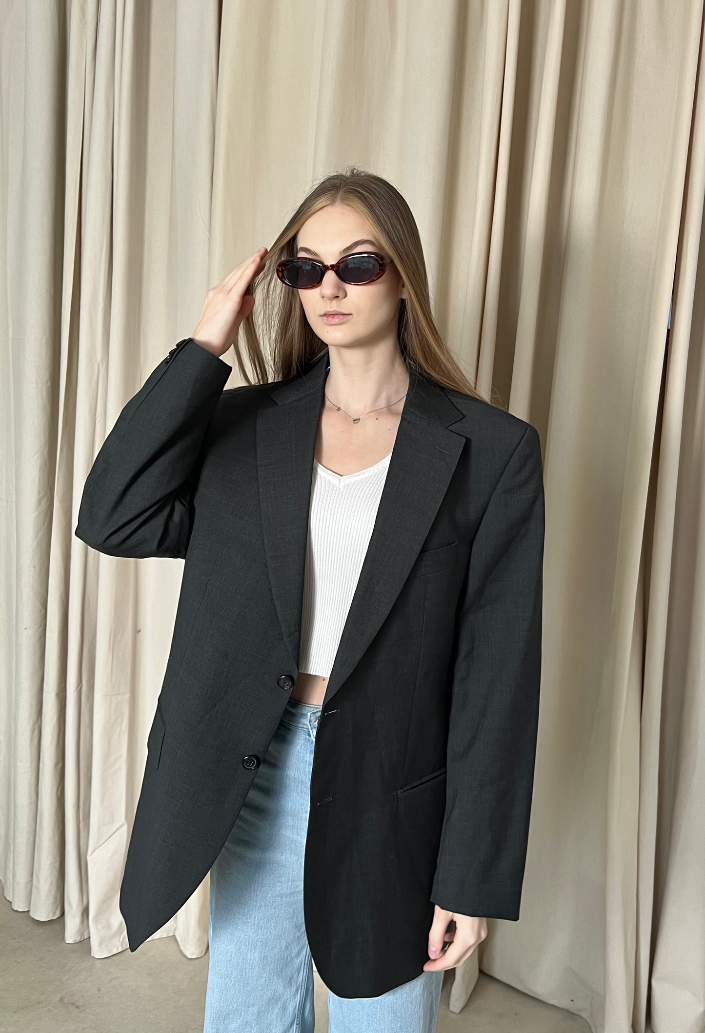 Marynarka szara 100% wełna Tommy Hilfiger