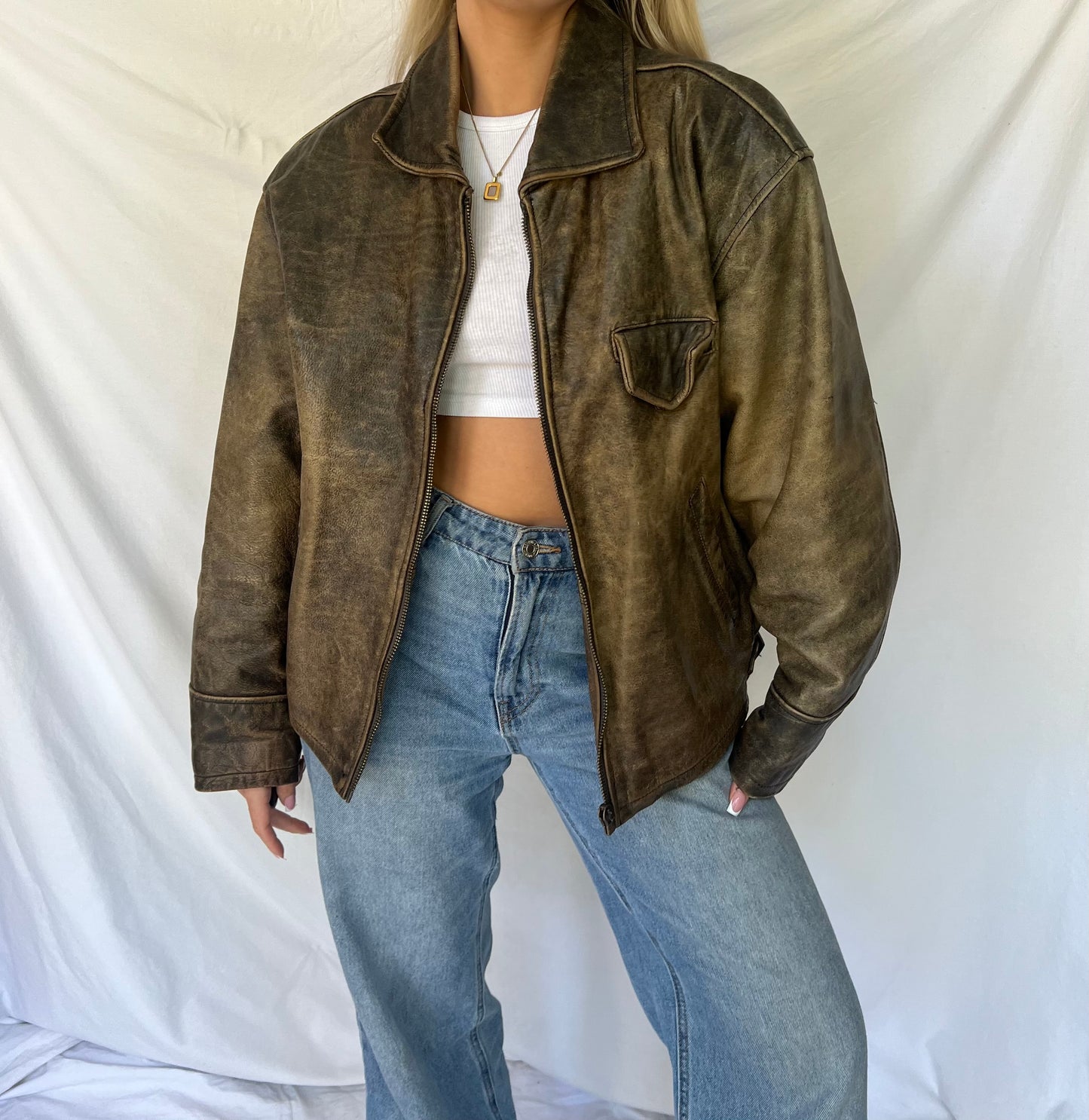 Jacket made of natural leather