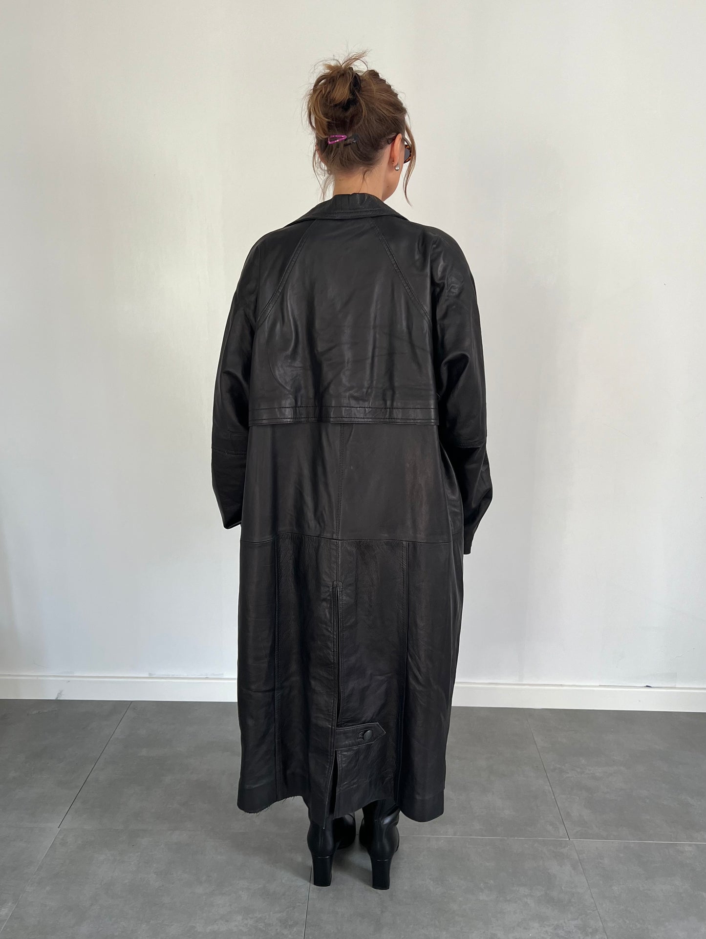 Natural leather coat