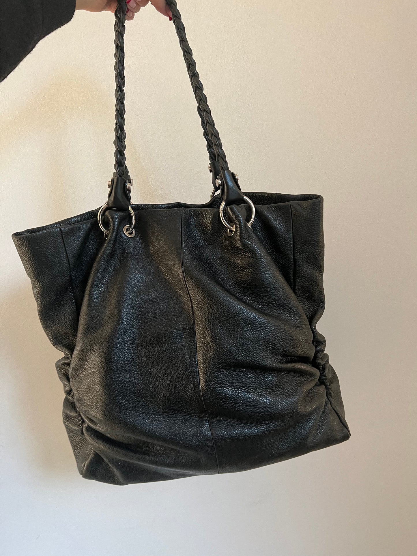 Large bag made of natural leather
