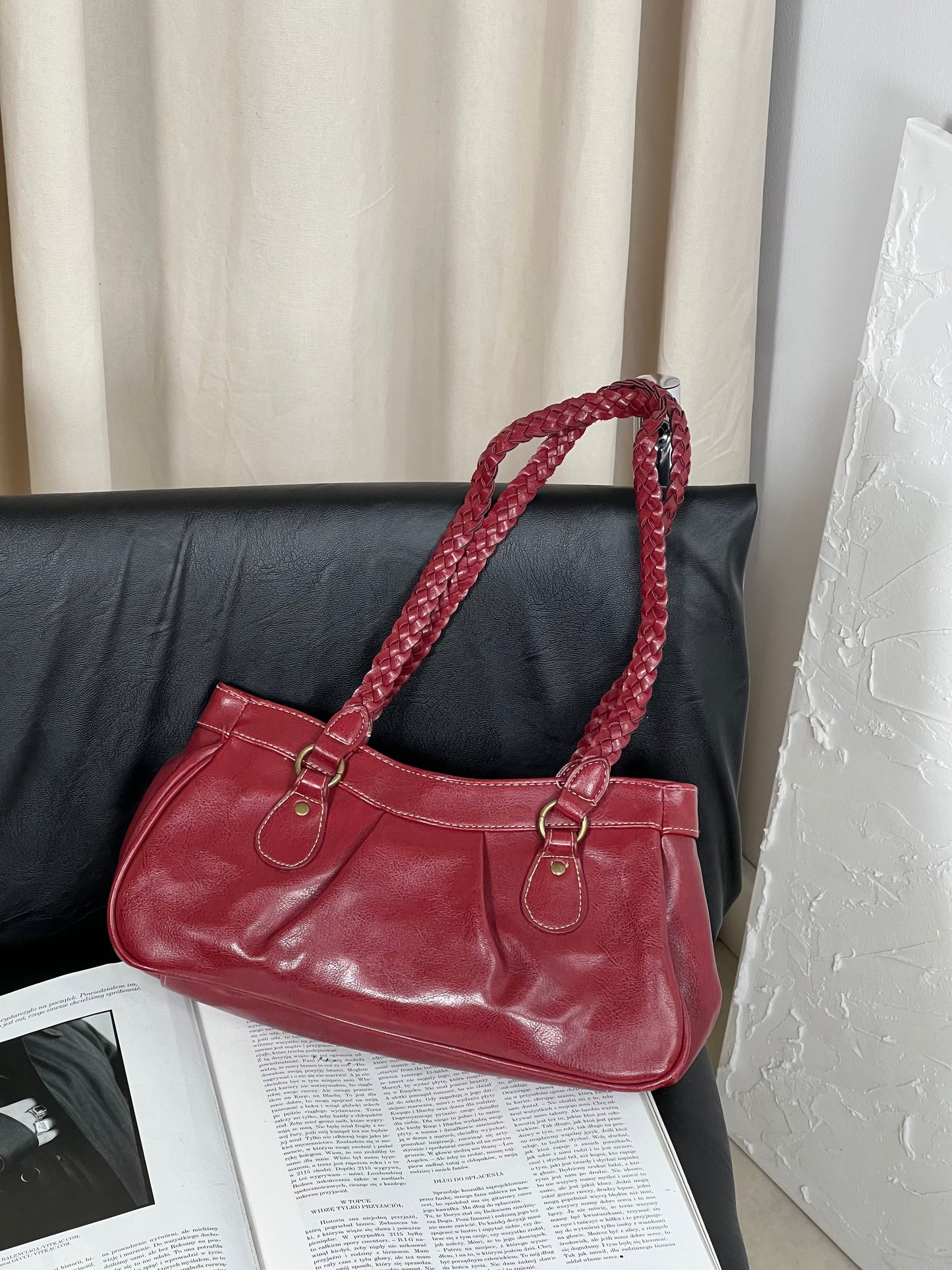 Burgundy bag