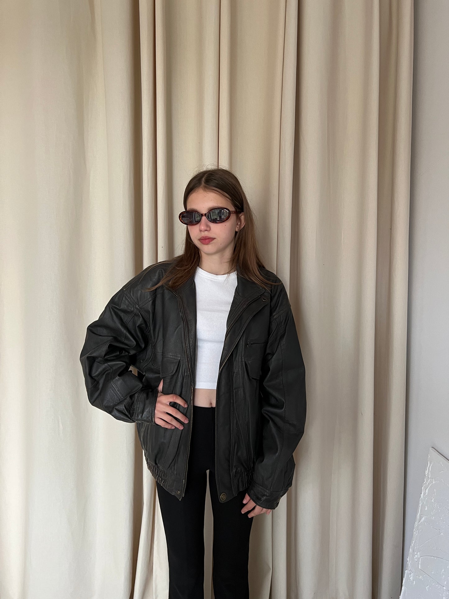 Natural leather jacket