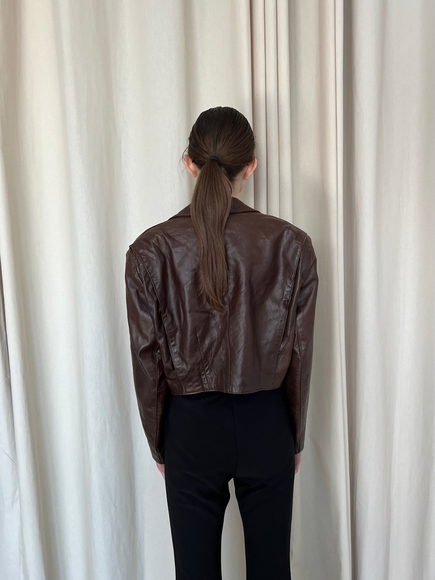 Blazer jacket made of natural leather