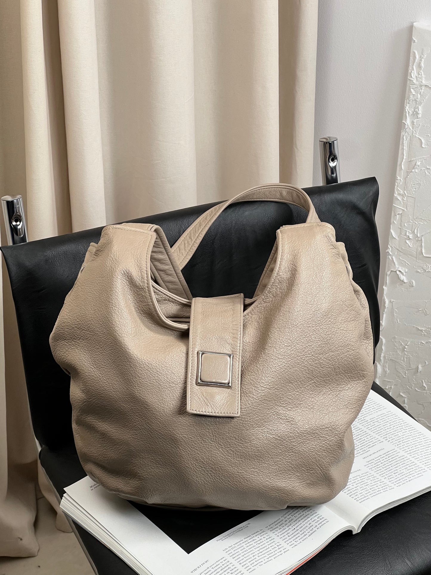 Natural leather bag