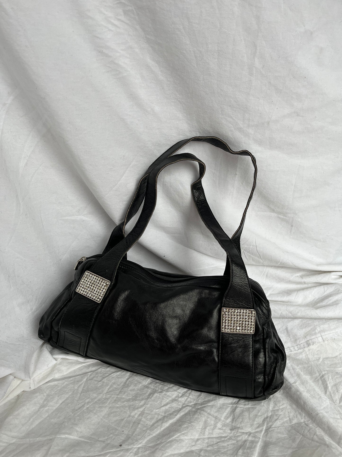 Black genuine leather bag