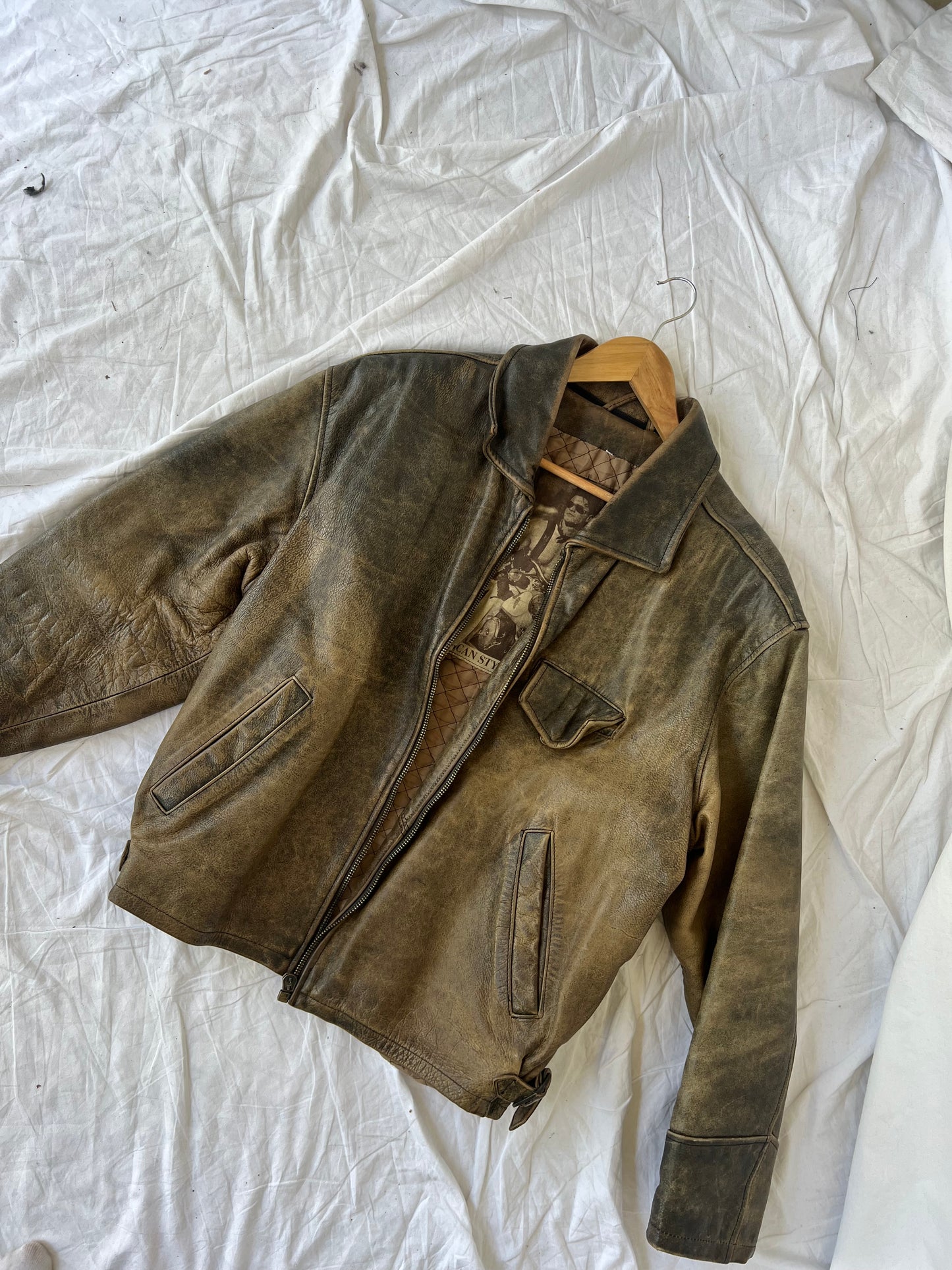 Jacket made of natural leather