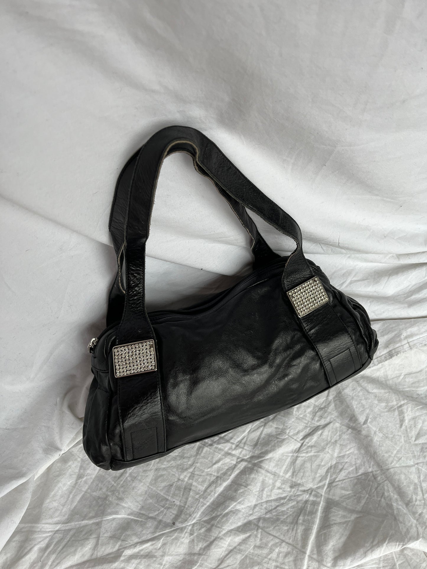 Black genuine leather bag