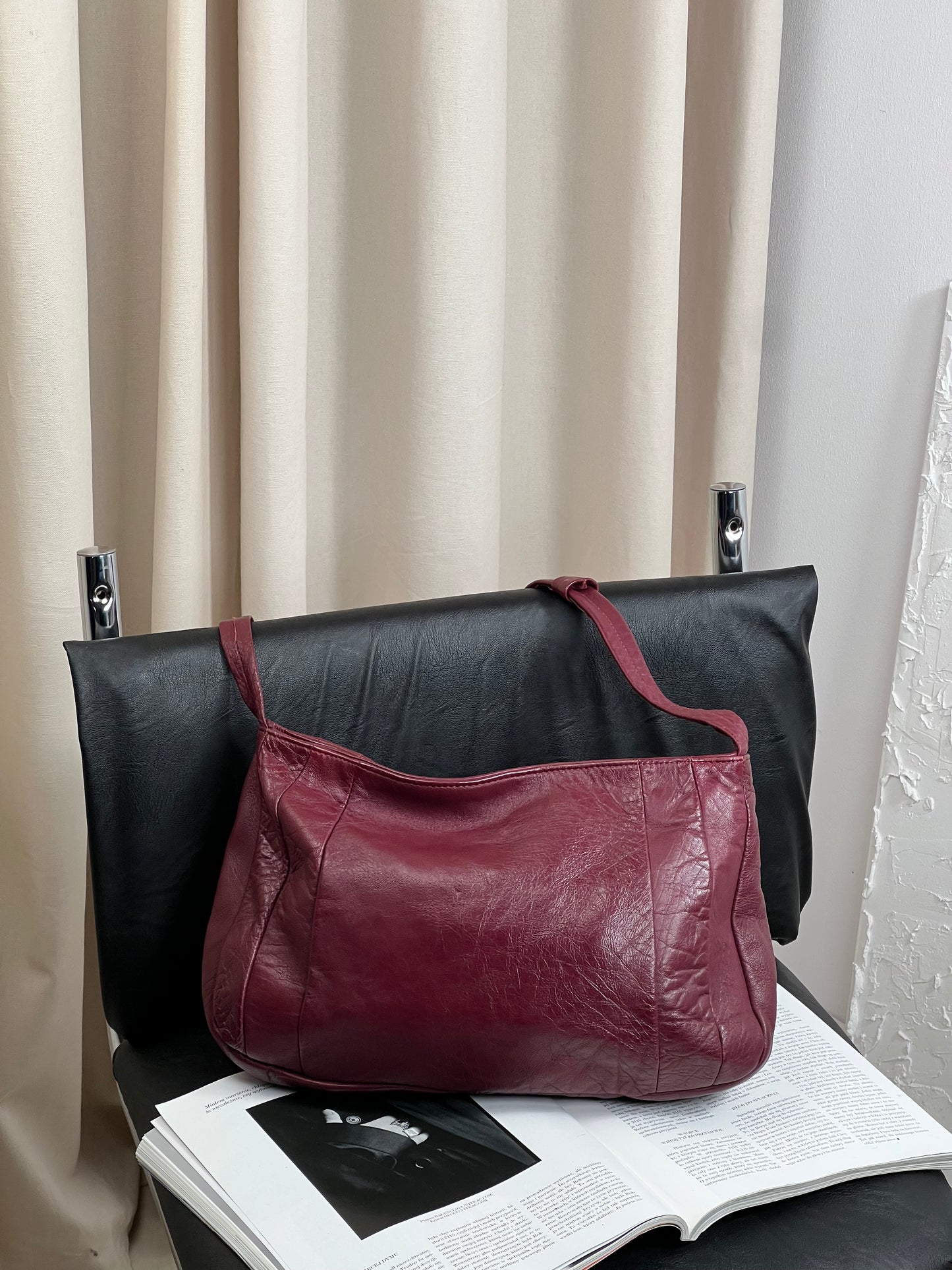 Burgundy bag