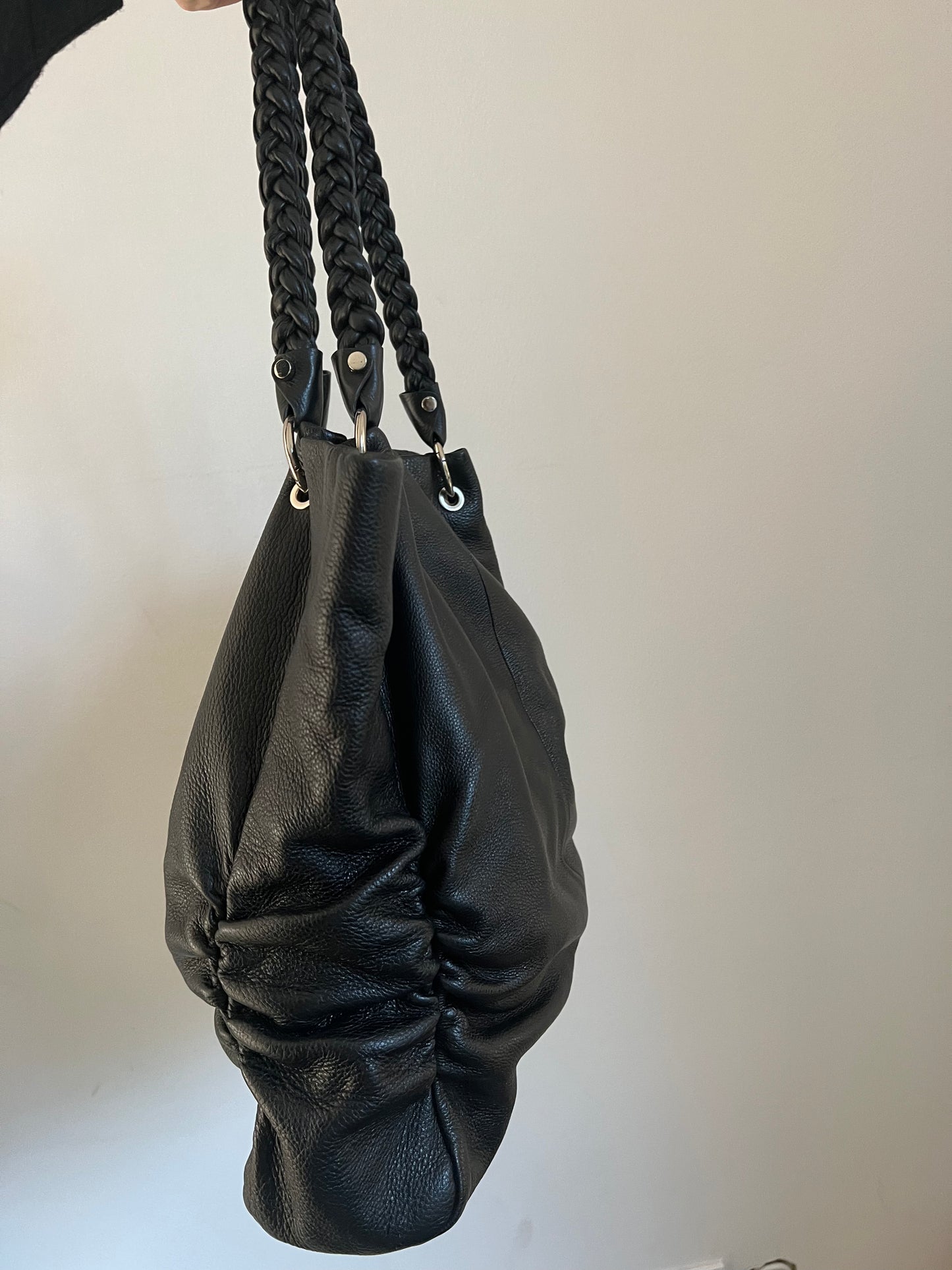 Large bag made of natural leather