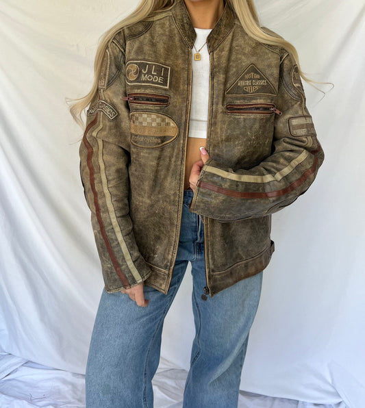 Ala motorcycle jacket made of natural leather