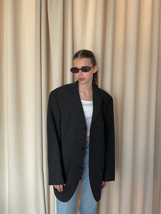 Wełniana marynarka ciemnoszara