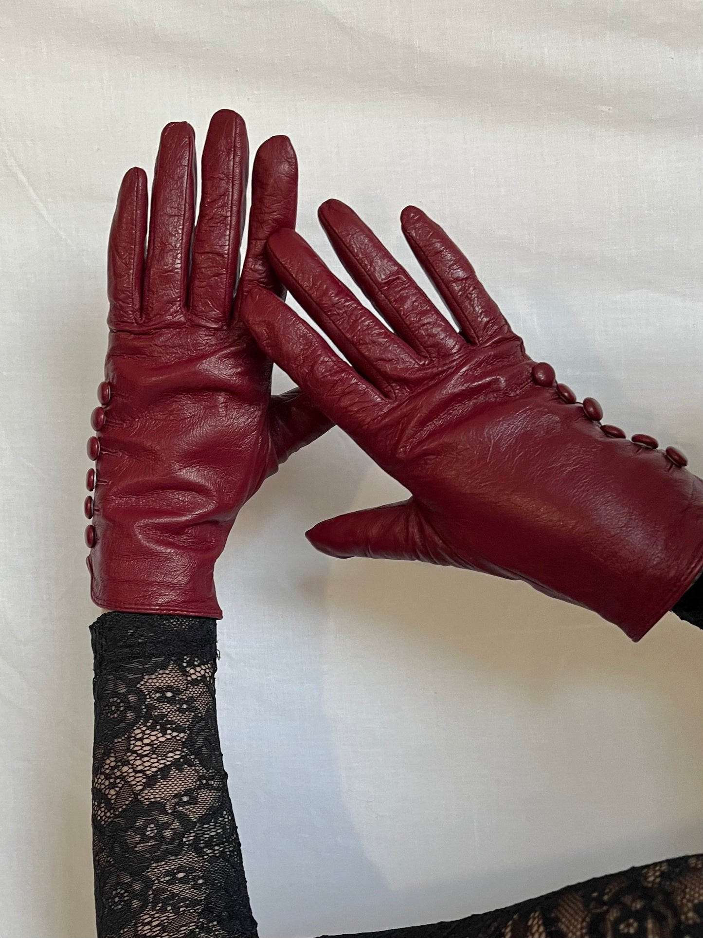 Bordowe rękawiczki | akcesoria