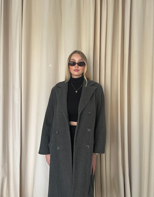 Płaszcz szary 100% wełna