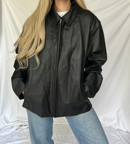 Czarna kurtka skóra naturalna