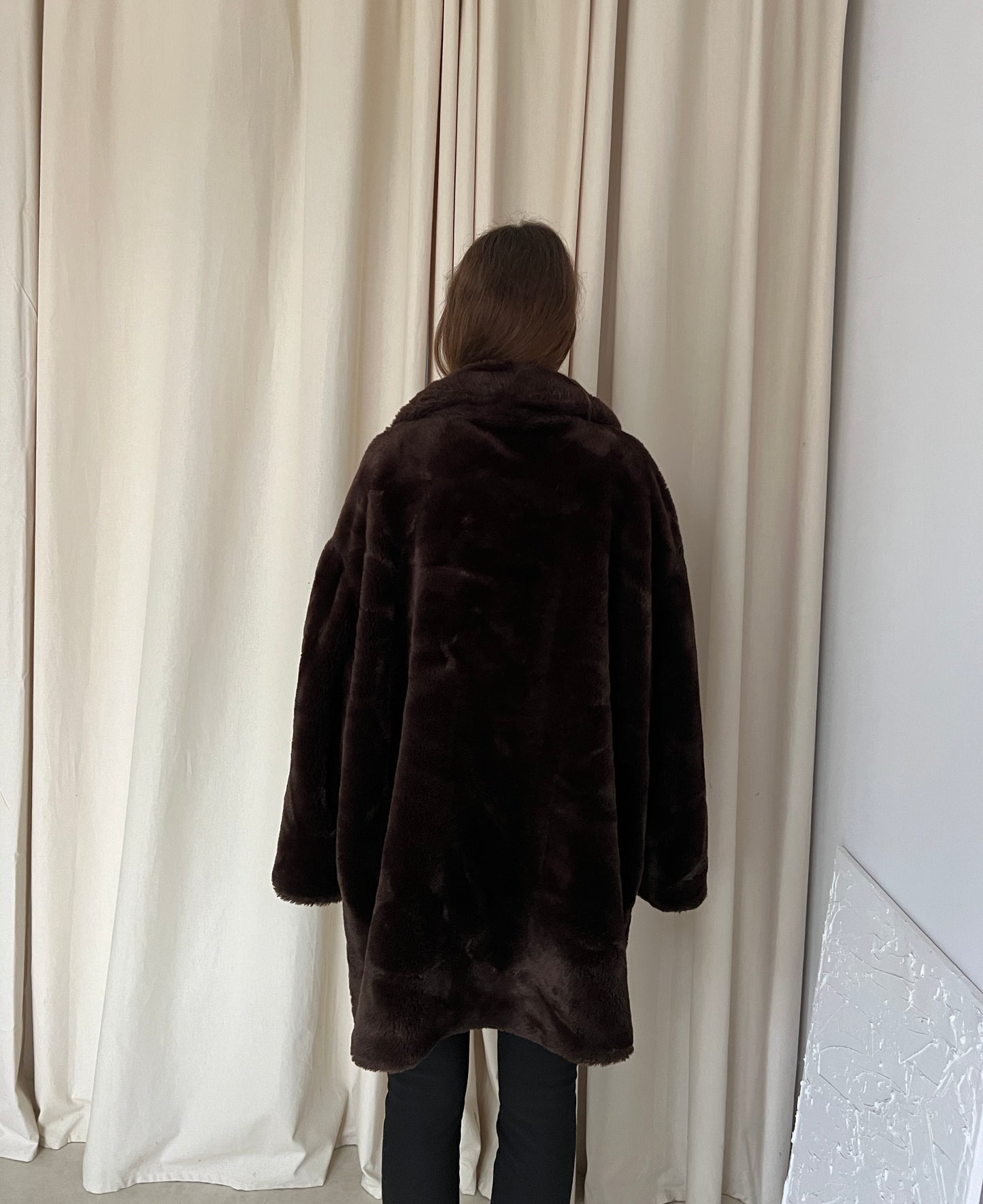 Brązowe futro | kurtka płaszcz
