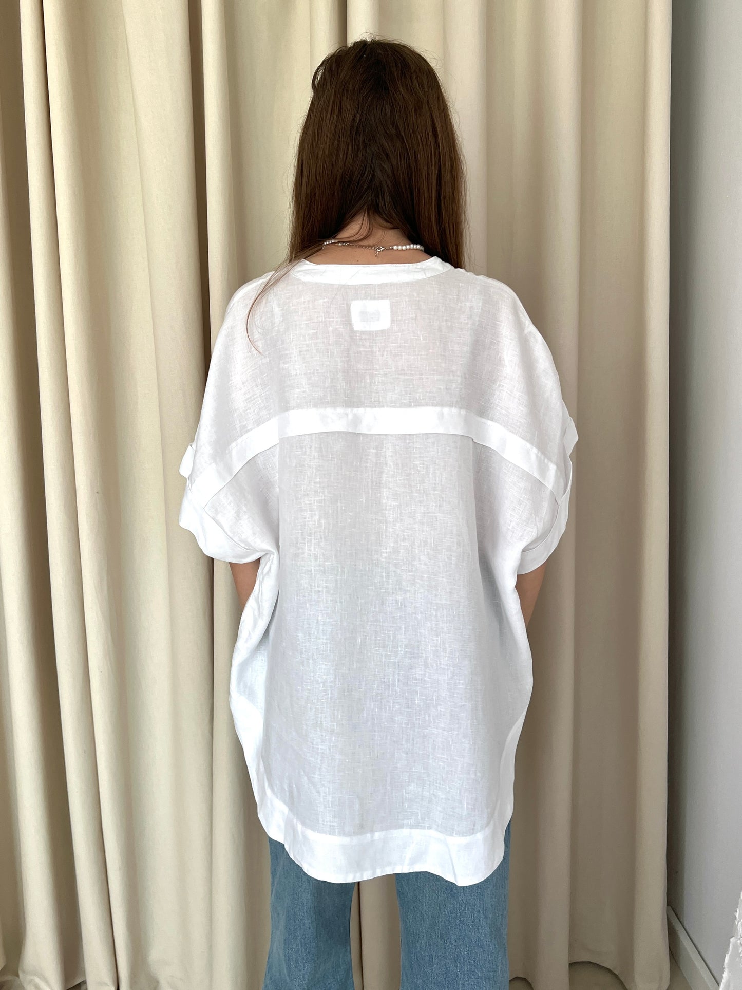 White linen blouse